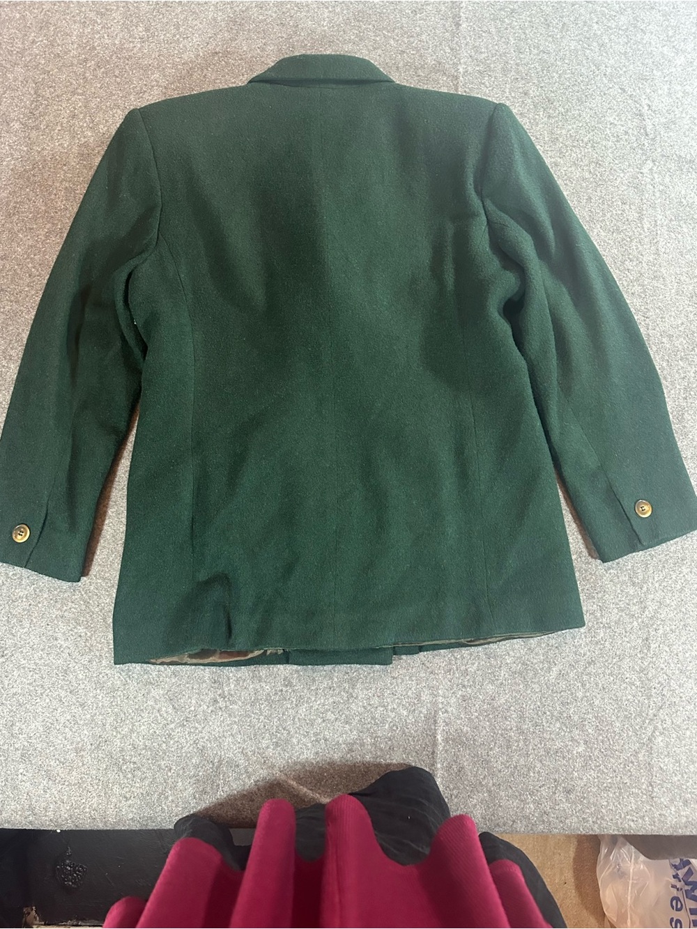 Green Double-Breasted Wool Blazer - Picture 6 of 6